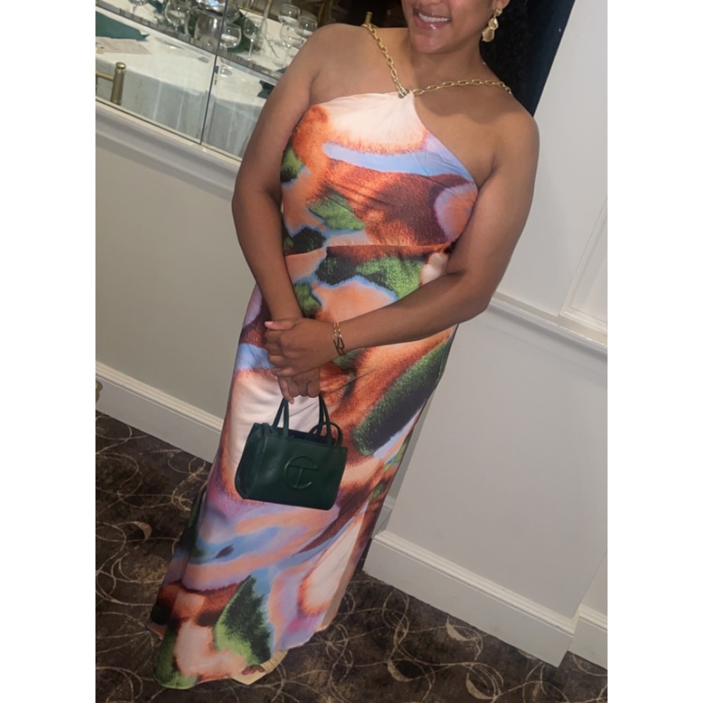 Abstract Printed Maxi Dress